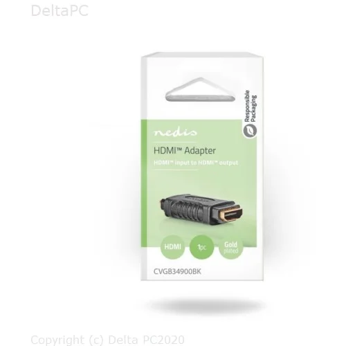 Nedis HDMI spojnica za 2 kabela - HDMI z -> HDMI z - Crna