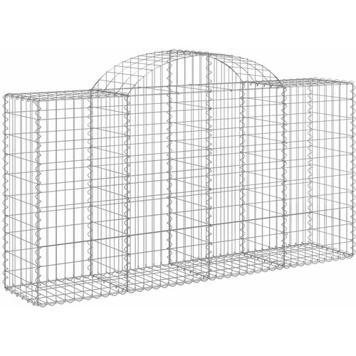  Lučne gabionske ko&amp;scaron;are 8 kom 200x50x100/120cm pocinčano željezo Slike
