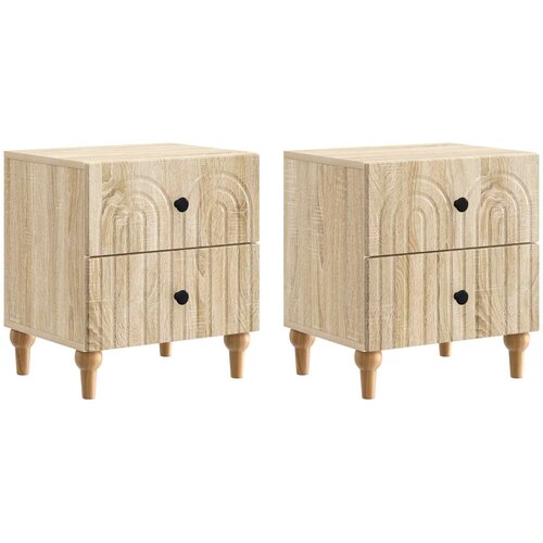  Noćni ormar s ladicama 2 pcs Hrast sonoma 43 x 34,5 x 48 cm Cijene