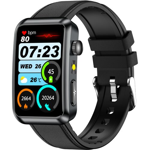INF Združljiv s Huawei, Samsung, APPLE, Garmin TK77 Pametna ura: EKG, Srčni utrip Black, (5000129901) Slike