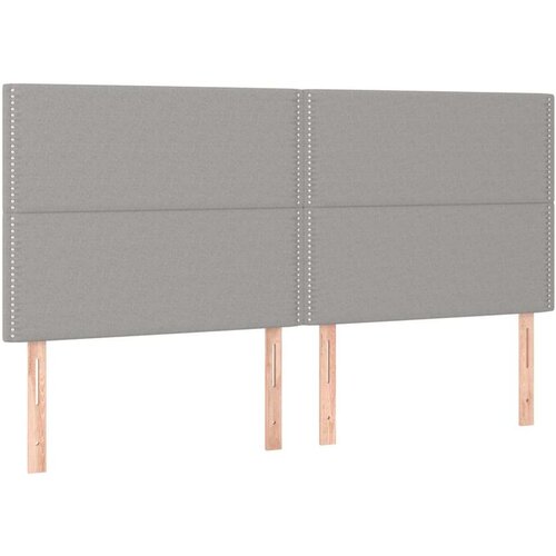  Krevet s oprugama i madracem svjetlosivi 180x200 cm od tkanine Slike