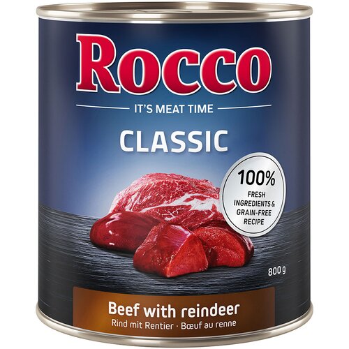  Varčno pakiranje Rocco Classic 24 x 800 g - Govedina s severnim jelenom Cijene