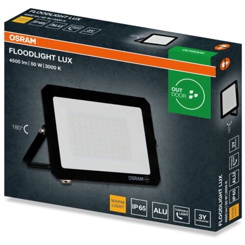Osram LED REFLEKTOR 50W WW TOPLO BELA IP65 CRNI FL LUX Cene