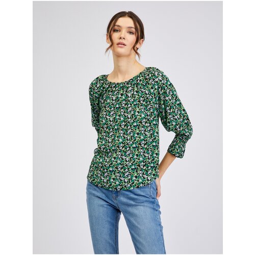 Orsay Green Ladies Patterned Blouse - Women Cene