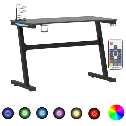 vidaXL Gaming miza LED Z-oblike črna 110x60x75 cm, (20608945) Cene