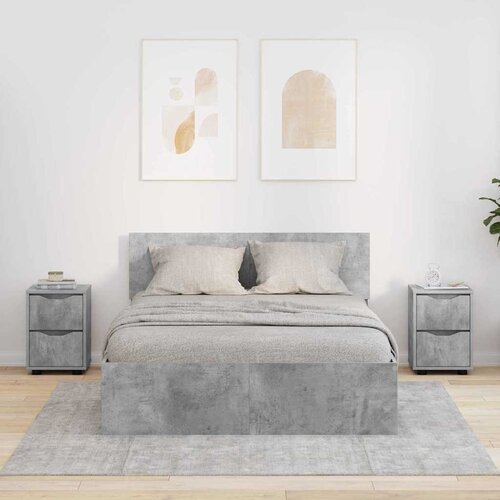 vidaXL Noćni ormarići s ladicama 2 pcs Betonski sivi 30,5 x 30 x 43 cm Cijene