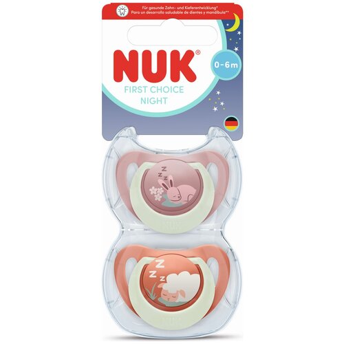 Nuk duda varalica - silikon First Choice Night 0-6 m, 2 kom sort. Cene