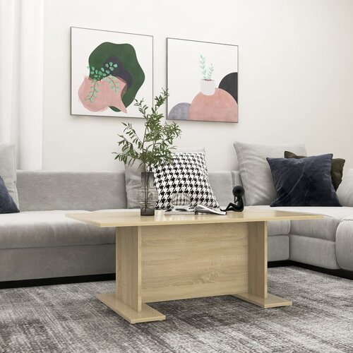 VidaXL stolić za kavu boja hrasta sonome 103,5 x 60 x 40 cm od iverice Slike