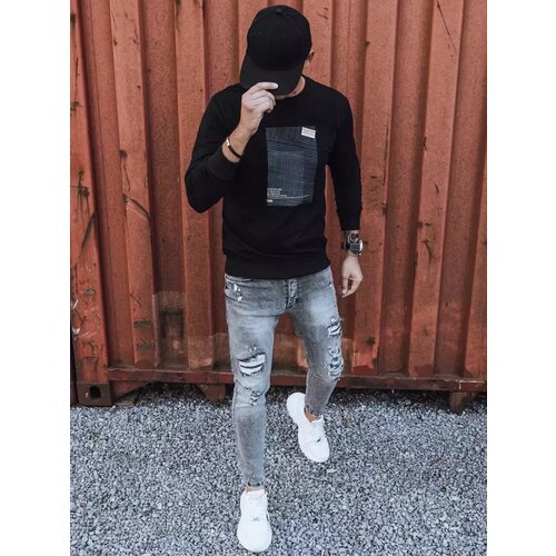 DStreet Bluza męska z nadrukiem czarna Cene