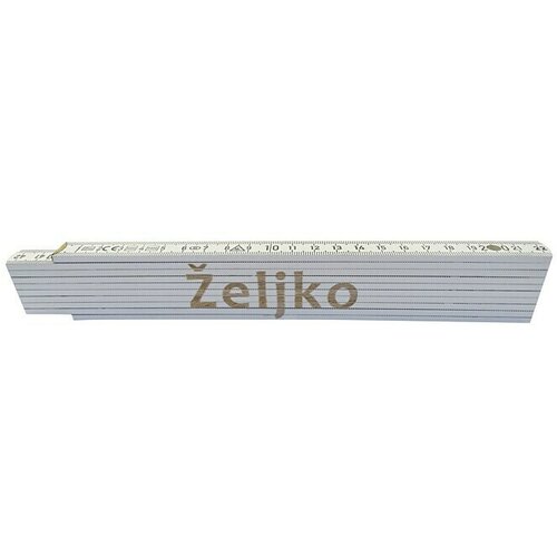  Zidarski metar (Duljina: 2 m, Natpis: Željko, Boja: Bijele boje) Slike