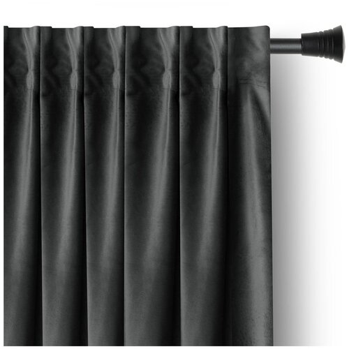 Restilo Siva žametna zavesa za delno zatemnitev 140x270 cm – Cene