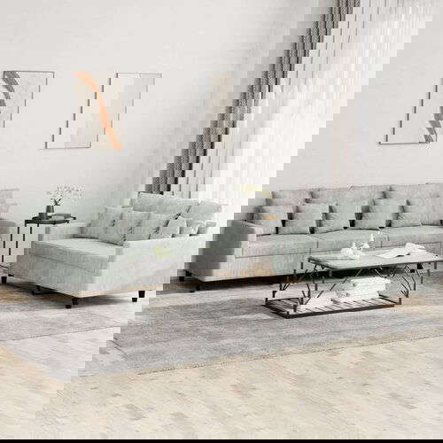 vidaXL sedežna garnitura 2-delna z blazinami svetlo siv žamet Cene