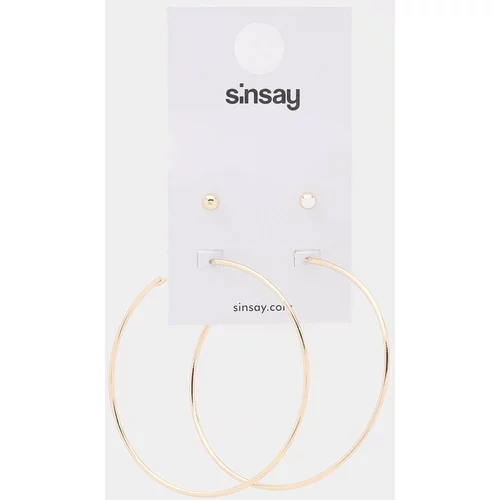 Sinsay - Komplet 2 parov uhanov - Zlata