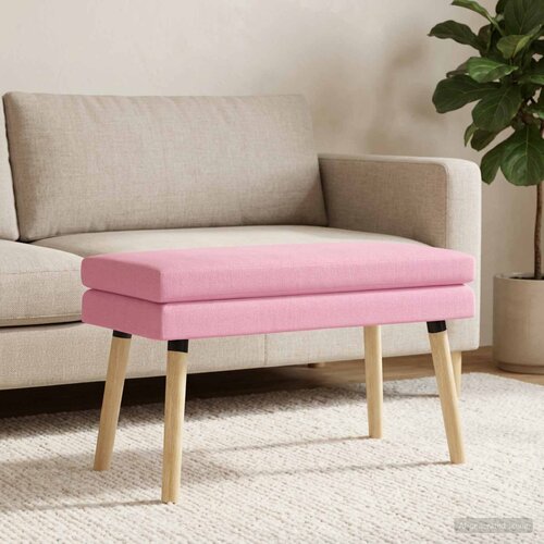  Klupa s dvostrukim slojem Ružičasta 80 x 40 x 47 cm Tkanina Cijene