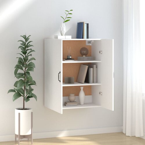 Viseći ormarić bijeli 69,5 x 34 x 90 cm od konstruiranog drva Cijene