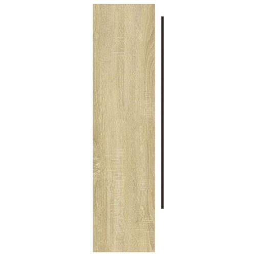 VidaXL Kopalni&amp;scaron;ka omarica z ogledalom 80x15x60 cm MDF bela in hrast Slike