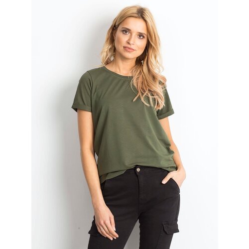BASIC Feel Good T-shirt-RV-TS-4838.18P-khaki Cene