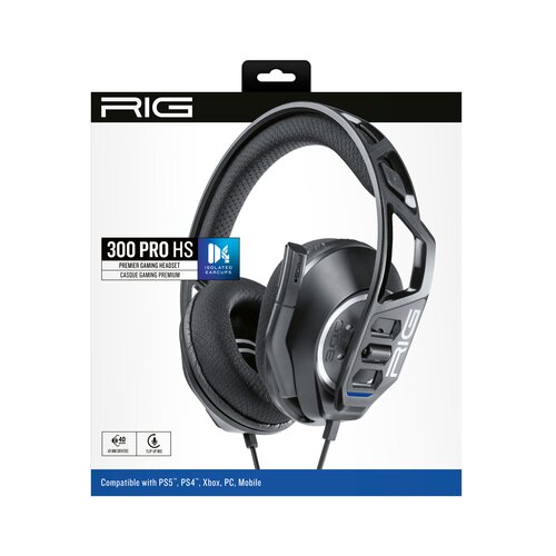 Nacon RIG 300 Pro HS Black Gejmerske slu&amp;scaron;alice Slike