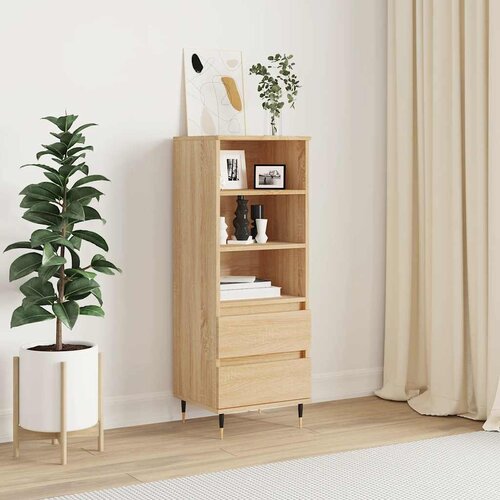  Visoka komoda boja betona 40 x 36 x 110 cm konstruirano drvo Slike