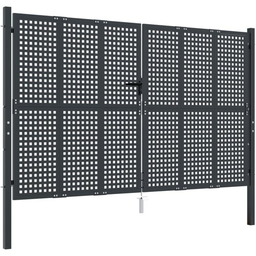 VidaXL Vrtna vrata antracitna 300x175 cm jeklo, (21000529) Slike