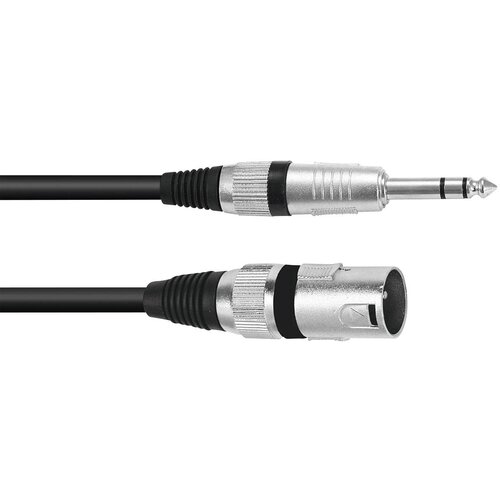Omnitronic 3022075E XLR adapterski kabel [1x XLR vtič 3-polni - 1x klinken vtič 6.3 mm (stereo)] 0.15 m črna, (20428235) Cene