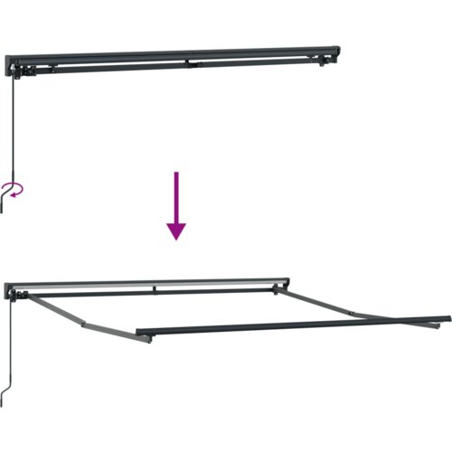  Skrovita tenda Narančasta i smeđa 350x250 cm Slike