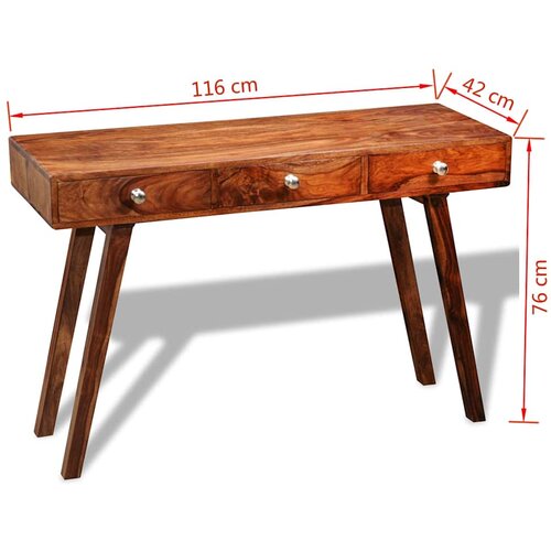  Konzolni Stol s 3 Ladice 76 cm Masivno Drvo Akacije Slike