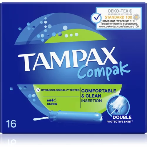 Tampax Compak Super tamponi z aplikatorjem 16 kos