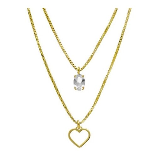 Victoria Cruz genoveva crystal gold ogrlica sa swarovski kristalom ( a4568-07dg ) Slike