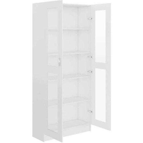  Vitrina bijela 82,5 x 30,5 x 185,5 cm od iverice Slike