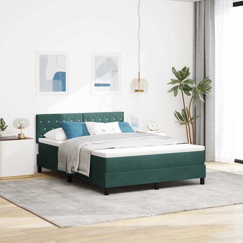  LED Box Spring Krevet Tamnozelena 160 x 200 cm Bar&amp;scaron;un Slike