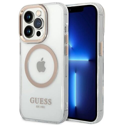 Guess OVITEK HARD ZA IPHONE 14 PRO MAX 6.7 GOLD METAL ZA MAGSAFE, (21834192) Cene