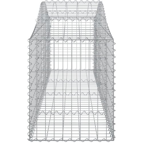  Lučne gabionske ko&amp;scaron;are 4 kom 200x50x60/80 cm pocinčano željezo Slike