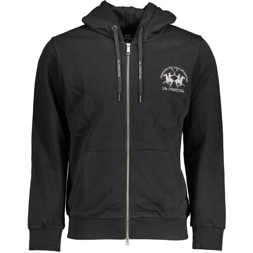 La Martina MEN&#39;S BLACK ZIPPED SWEATSHIRT Cene
