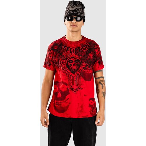 Affliction Misfits Bat T-shirt red Cene