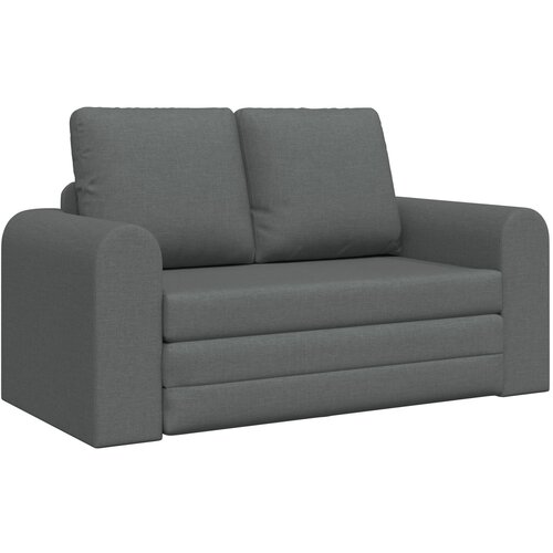 VidaXL Floor Kavč Postelja 2-v-1 Temno Siva 148x71x83 cm Tkanina Slike