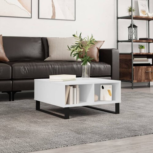  Stolić za kavu bijeli 60 x 60 x 30 cm od konstruiranog drva Cene