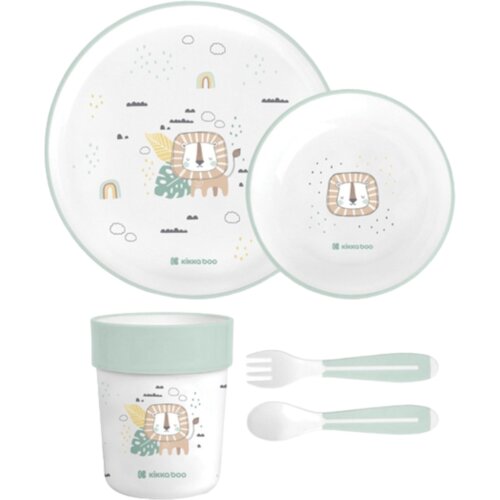 Kikka Boo Set za hranjenje beba Savanna, 4 dela, Svetlozeleni Slike