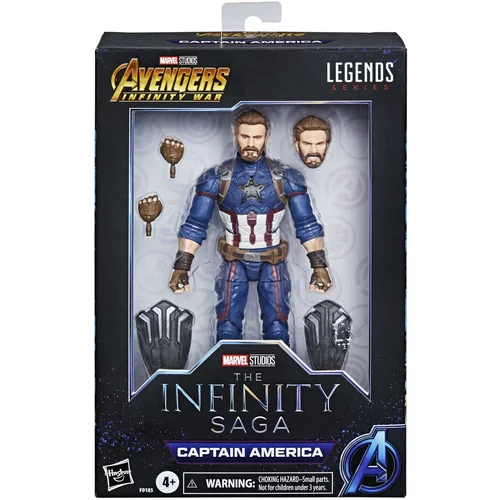 Hasbro Avengers - Infinity Marvel Legends Series, Captain America 15 cm akcijska figura, vrhunski dizajn, vključuje 5 dodatkov, večbarvno, F01855L0 večbarvno, (20839078)