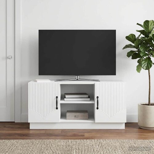 TV ormar Bijela 102 x 34,5 x 47 cm Konstruirano drvo Cene