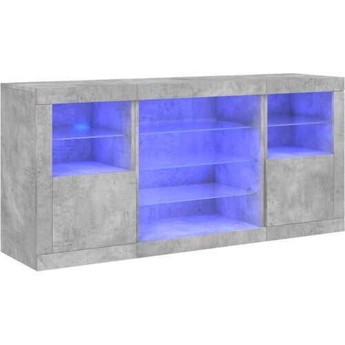 Maison Chic Komoda - Predalnik z LED lučkami betonsko siva 142,5x37x67 cm, (21722455) Cene
