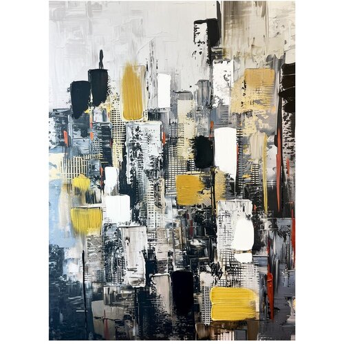 Styler Slika s ručno oslikanim elementima 70x100 cm Cityscape – Cijene