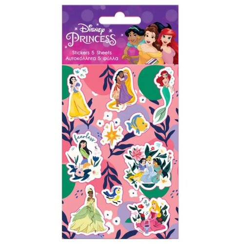 Luna Set samolepilnih nalepk na listu 8 x 12 cm Disney Princeske 5 kosov Slike