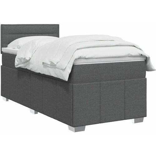  Boxspring krevet s madracem Tamnosiva 90 x 200 cm Tkanina - Tamnosiva 90 x 200 cm Dizajn linija Slike