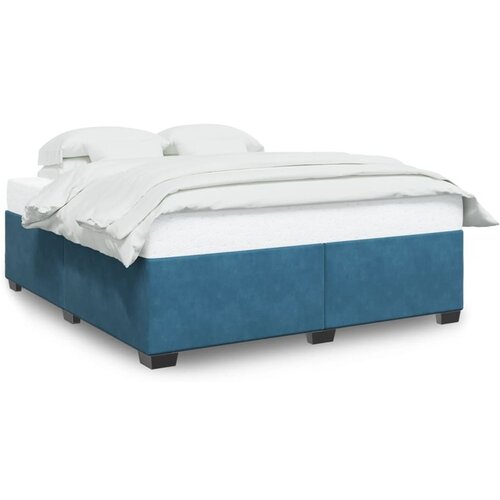 VidaXL Posteljni okvir modra 200x200 cm žamet Slike