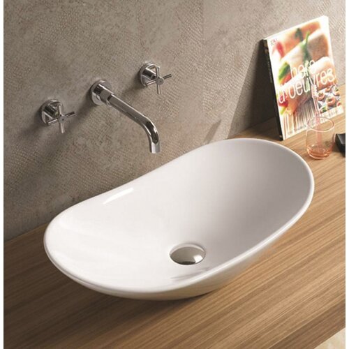 Minotti nadgradni lavabo beli sjaj 615x360x155 Slike