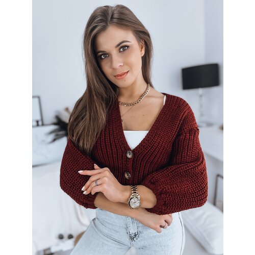 DStreet Women's sweater NUTI maroon MY1674 Slike