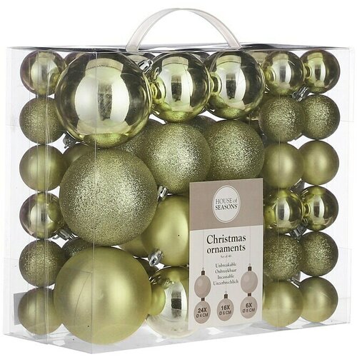  božićne kuglice house of seasons (svijetlo zelena, plastika, promjer: 4 cm - 8 cm, 46 kom.) Cijene