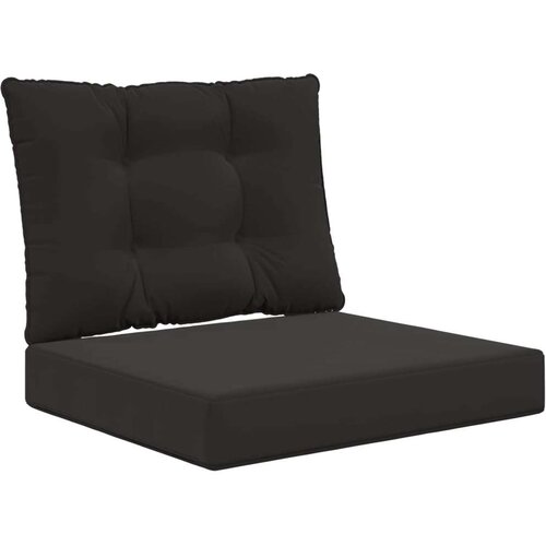  Jastuk za vanjsku sofU 2 pcs Crna Poliester - Crna 60 x 60 cm 1x sjedalo +1x naslon (2D s bartagom) Slike