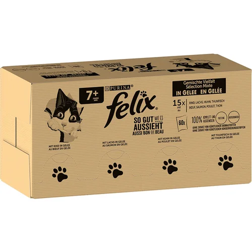 Felix 100 + 20 gratis! 120 x 85 g Jumbo pakiranje u želeu - Senior